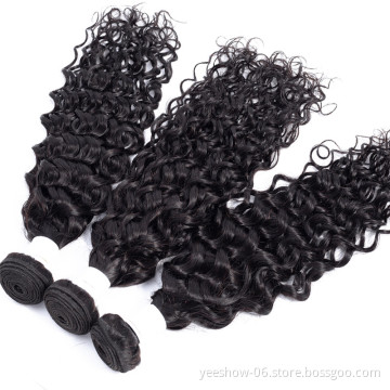 wholesale hair extension packaging wholesale water wave bundle virgin wig with closure set terquoise ombre human hair bundles